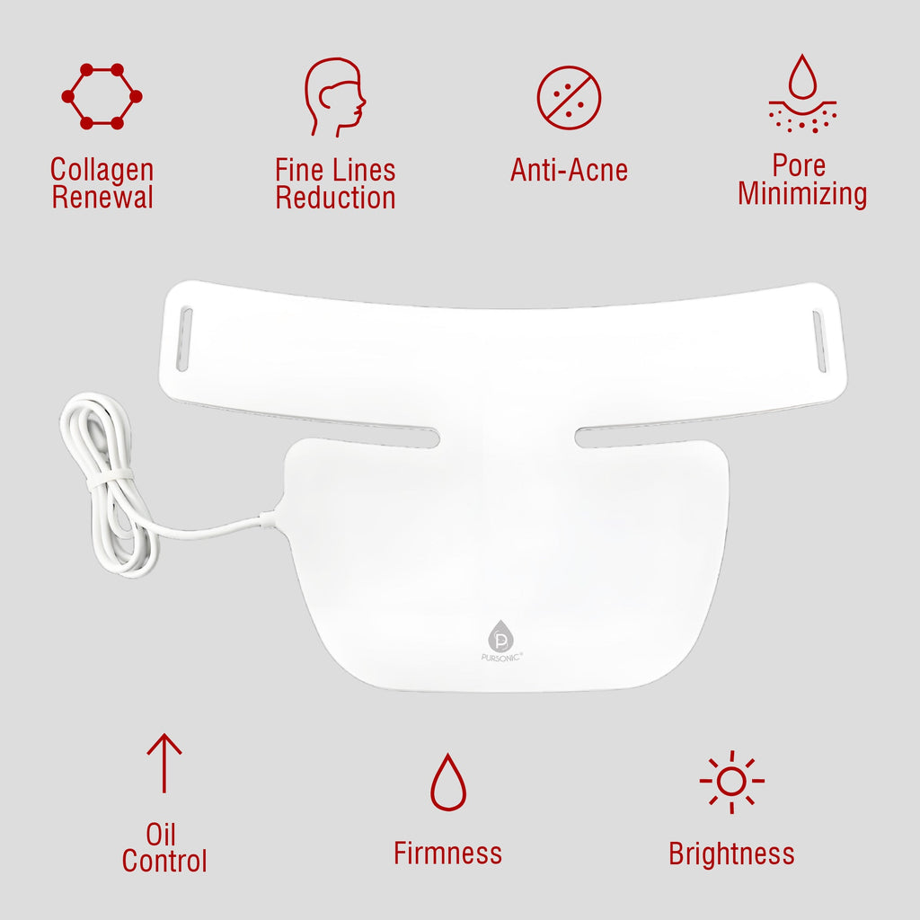 Pursonic LED Light Therapy Neckplate – Rejuvenate Your Neck & Décolleté